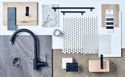 home improvement flat lay photography