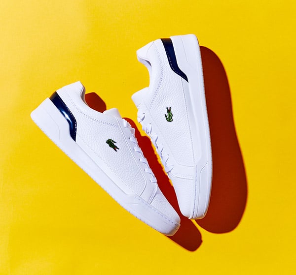 white lacoste shoes