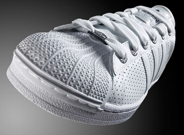 close up of a white shoe